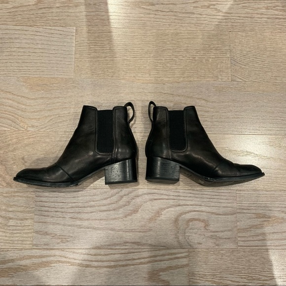 Rag & Bone Black Leather Chelsea Booties - Picture 2 of 5